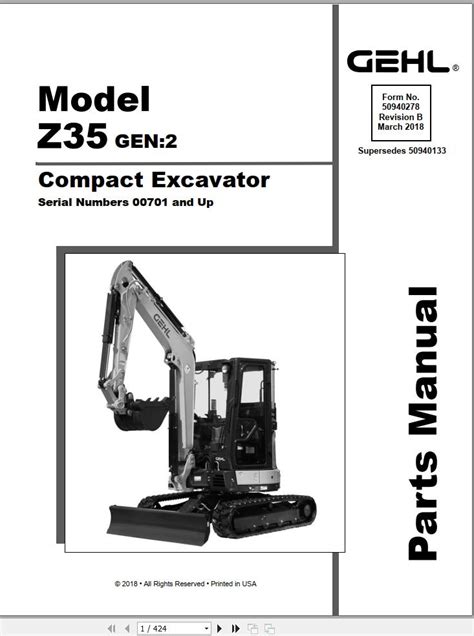 gehl mini excavator z35 manual|Gehl Z35 Manuals .